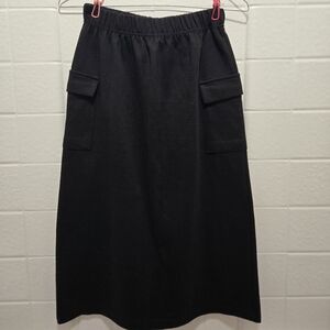 Black Pencil Skirt SweatPant Material